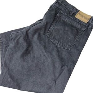 Wrangler Black Straight Leg Jeans, Size 38 x 30